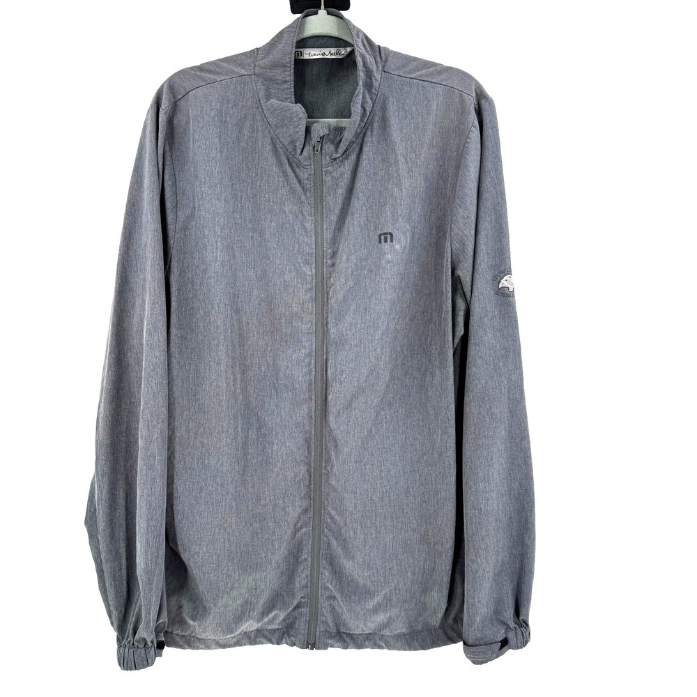 Travis Mathew Golf Performance Full Zip Jacket Men's Large Gray Lightweight